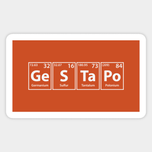 Gestapo (Ge-S-Ta-Po) Periodic Elements Spelling Sticker